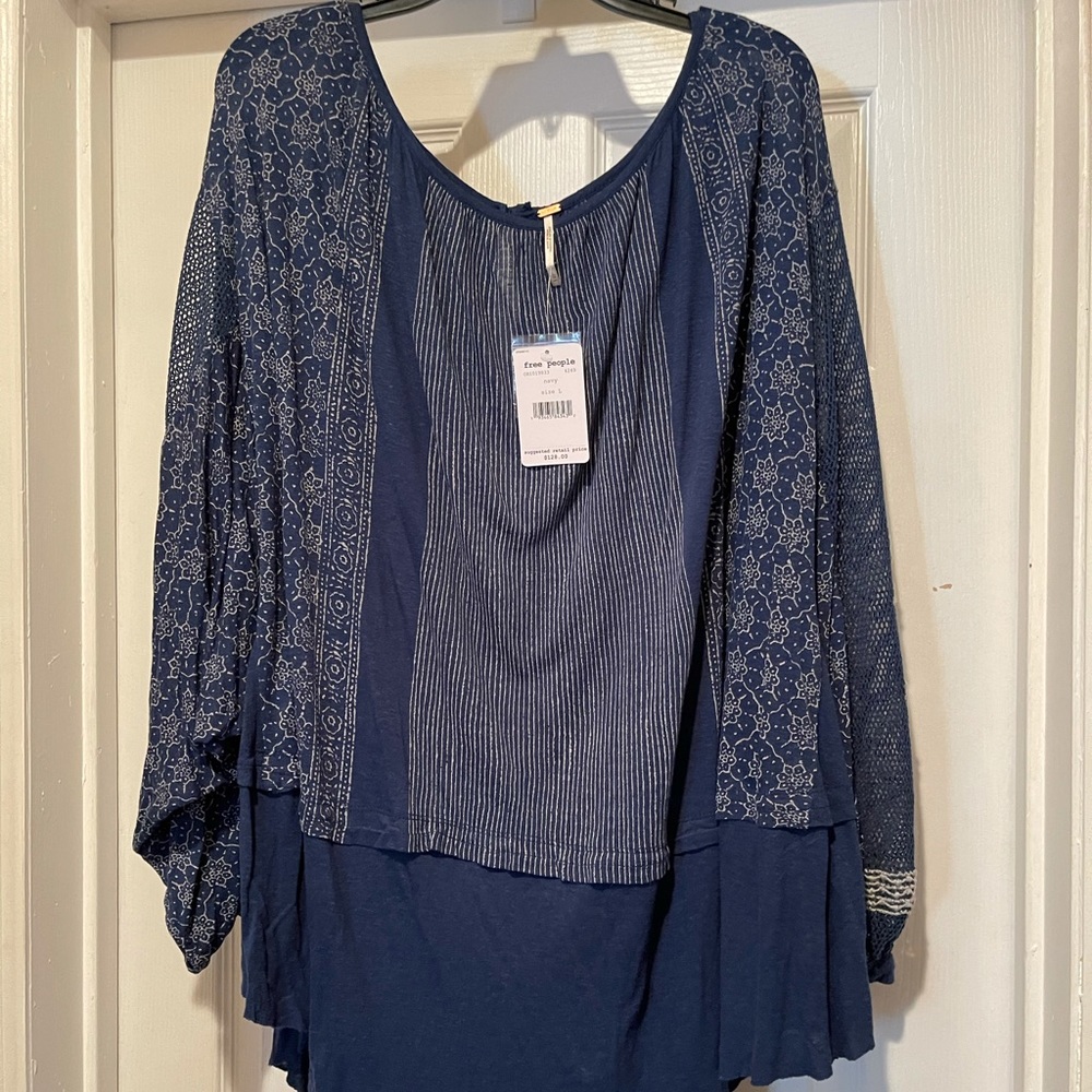 Womens Dream Linen Blend Embroidered Tunic Top